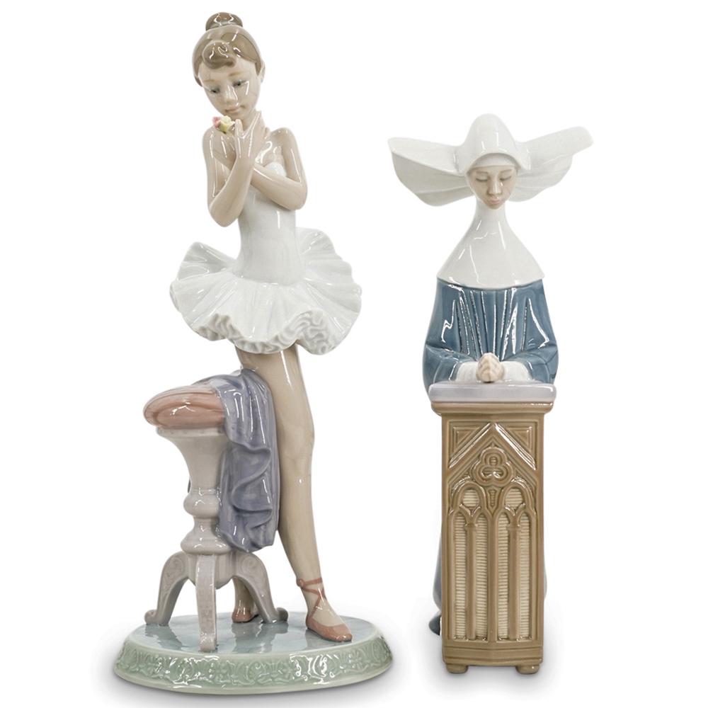 (2 Pc) Lladro Porcelain Figurines Grouping Set (1 of 17)