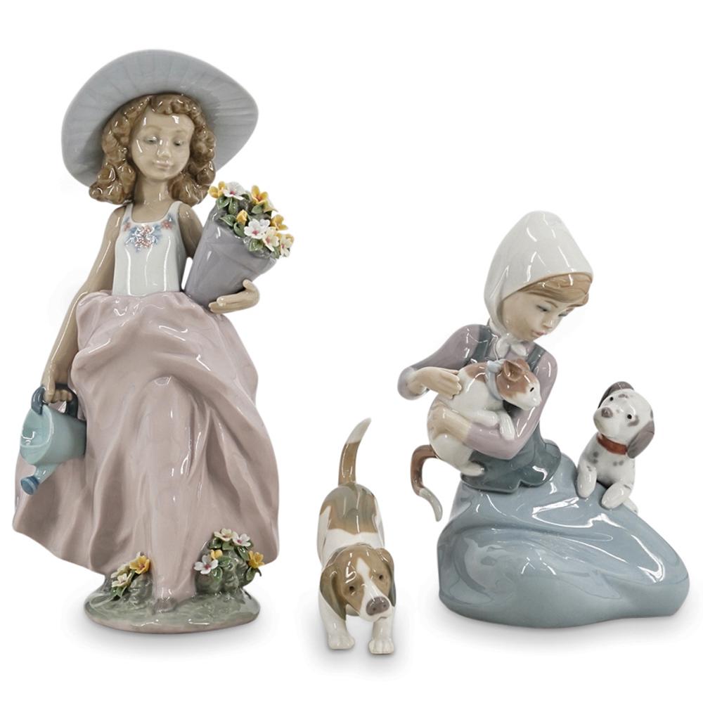 (3 Pc) Lladro Porcelain Figurines Grouping Set (1 of 18)