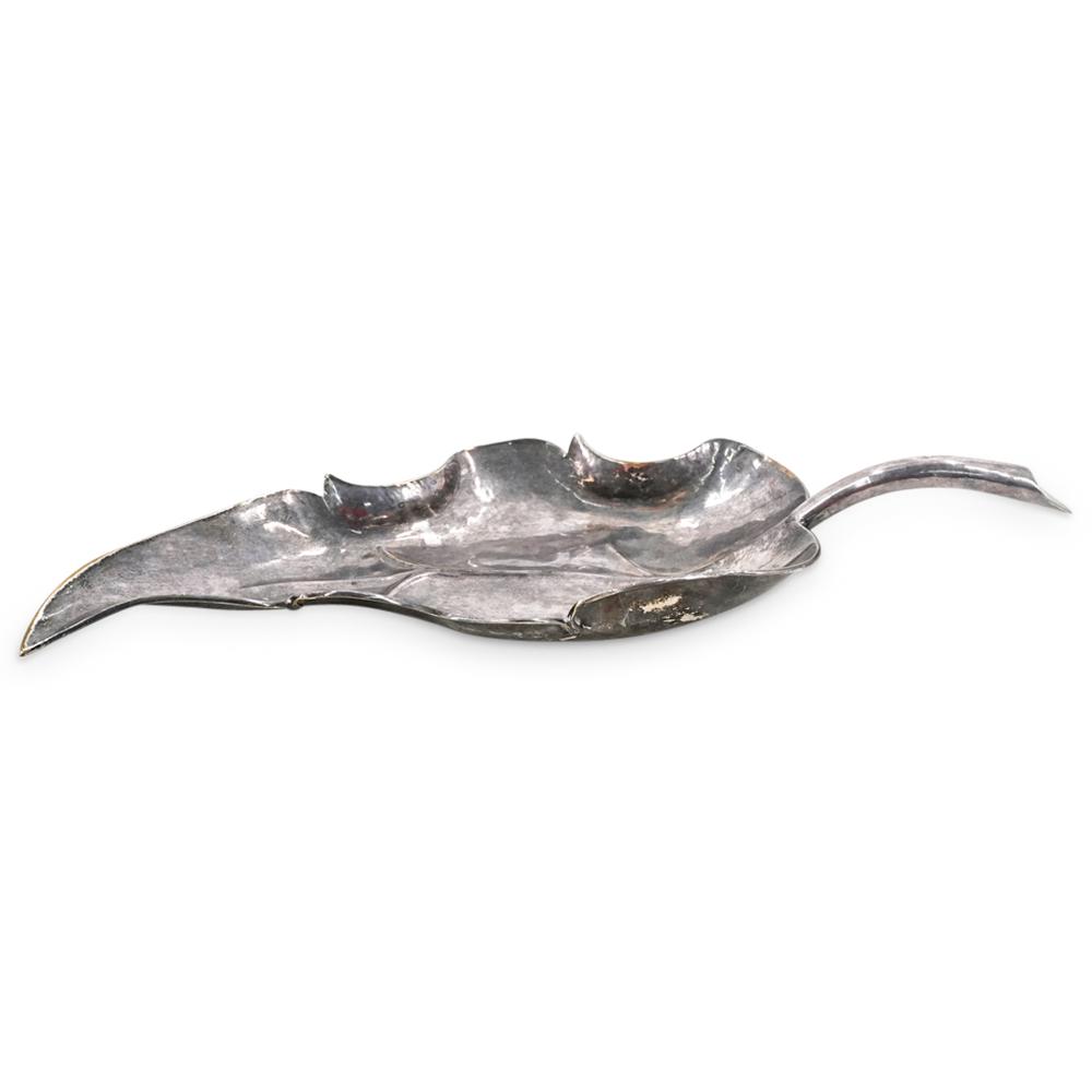 Silver Plated Peruvian Leaf Vessel (1 of 8)