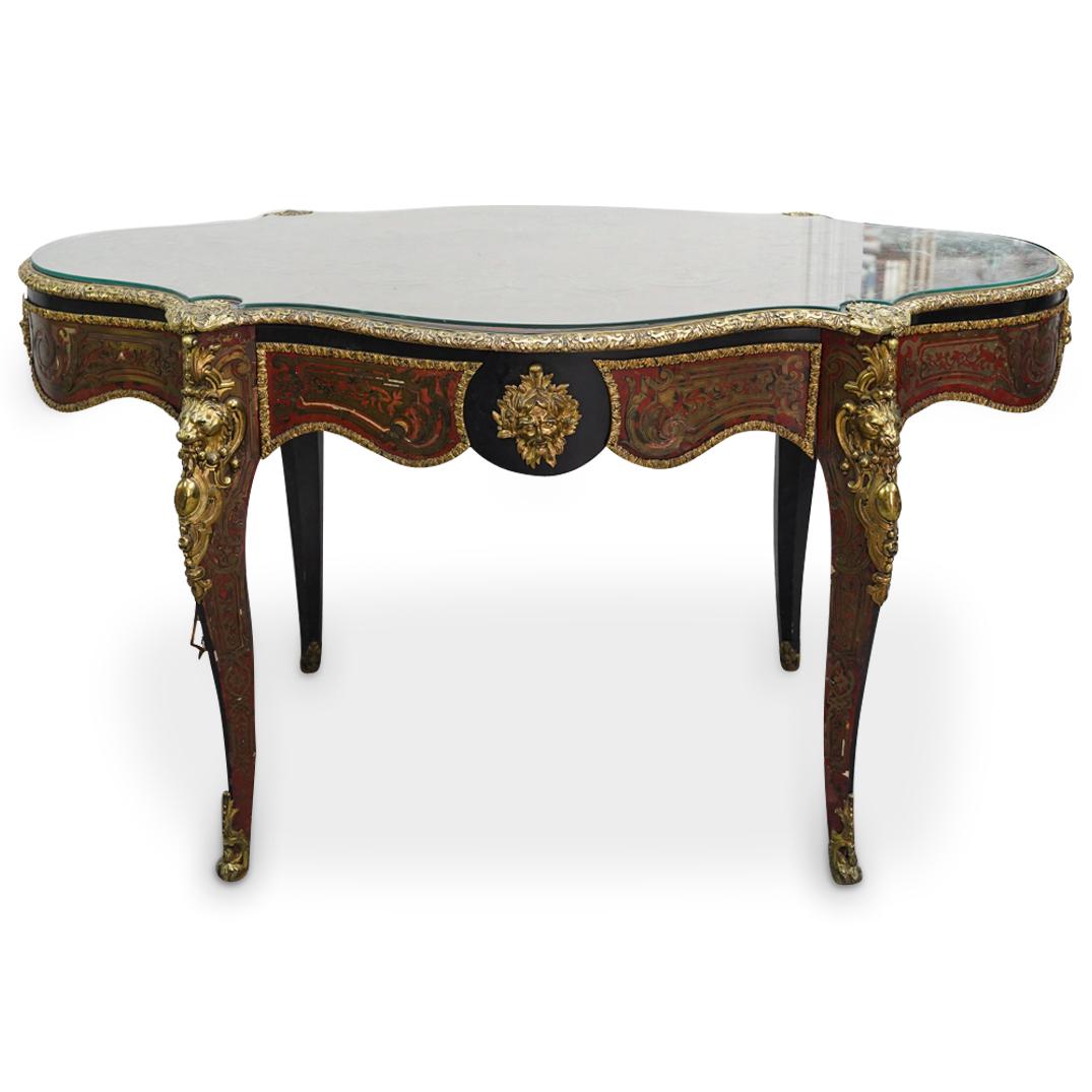 19th Century French Empire Boulle, Wood, And Ormolu Table (1 of 12)