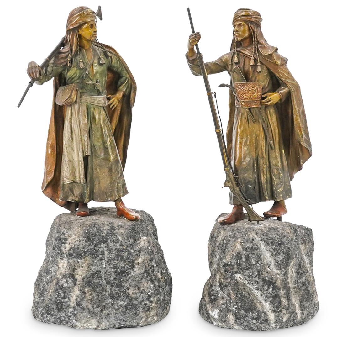 (2 Pc) Franz Bergman (Austrian. 1898-1963) Bronzes (1 of 8)