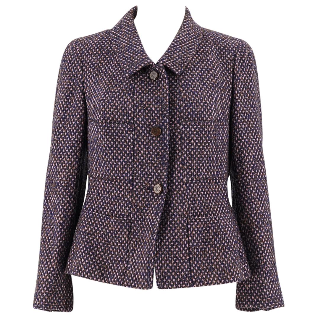 Chanel Purple "Chanel Boucle" Blazer 98' (1 of 6)