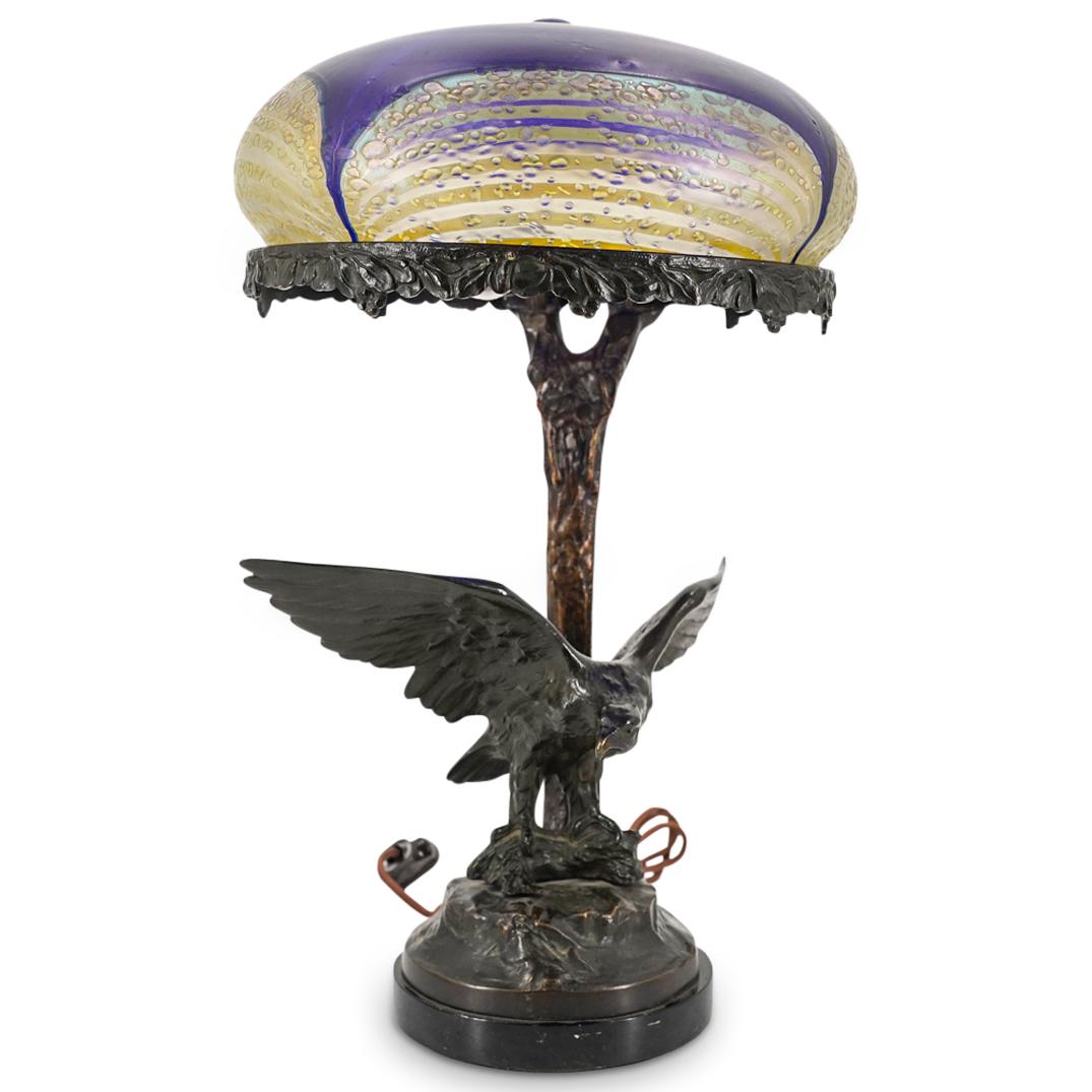 J. Schmidt-Felling (German, 1835-1920) Bronze Eagle Lamp (1 of 12)