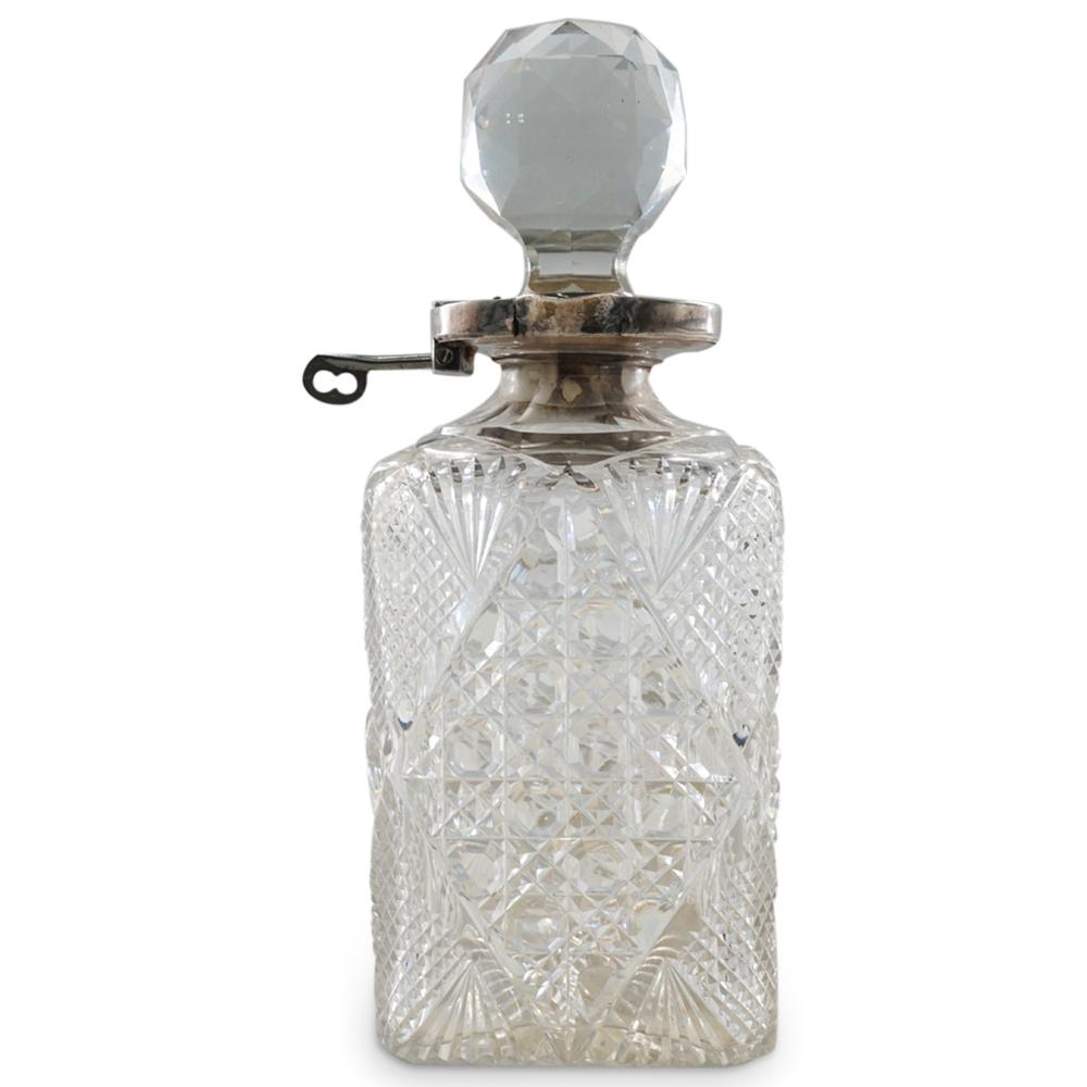 Victorian George Betjemann & Sons Silver Mounted and Crystal Locking Decanter (1 of 6)