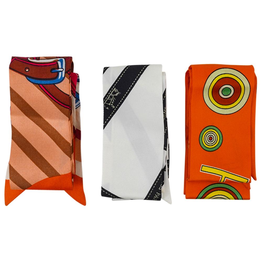 (3 Pc) Hermes Designer Silk Pussy Bows (1 of 11)