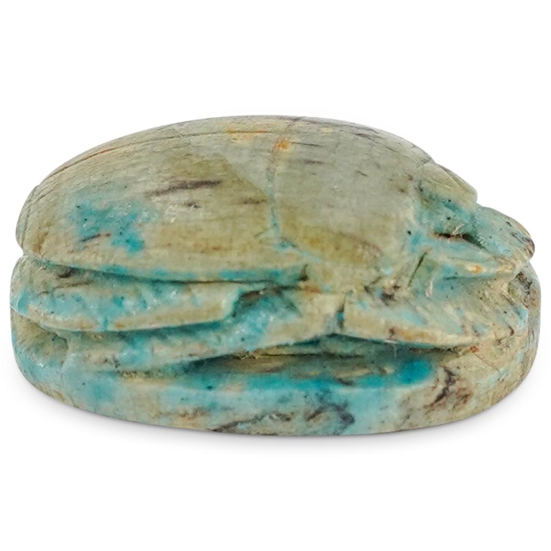 Ancient Egyptian Faience Scarab Amulet (1 of 3)