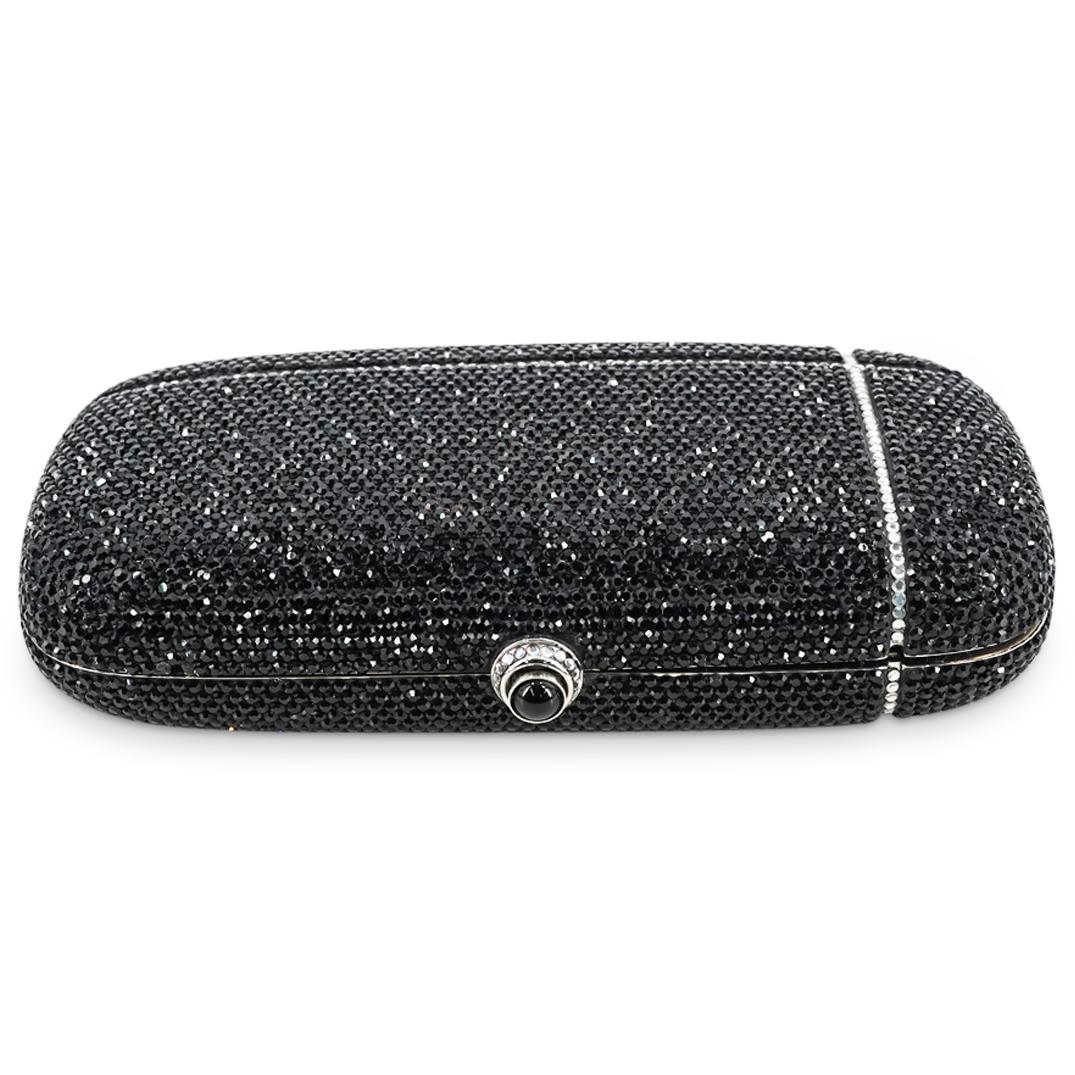 Judith Leiber Gilt And Black Bejeweled Clutch W/ Comb, Compact (1 of 13)