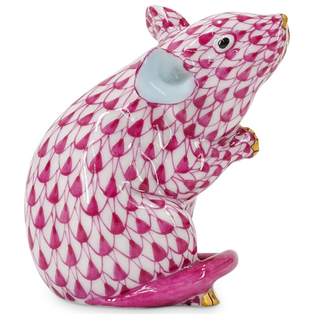 Herend Porcelain Mouse Fishnet Figurine (1 of 6)