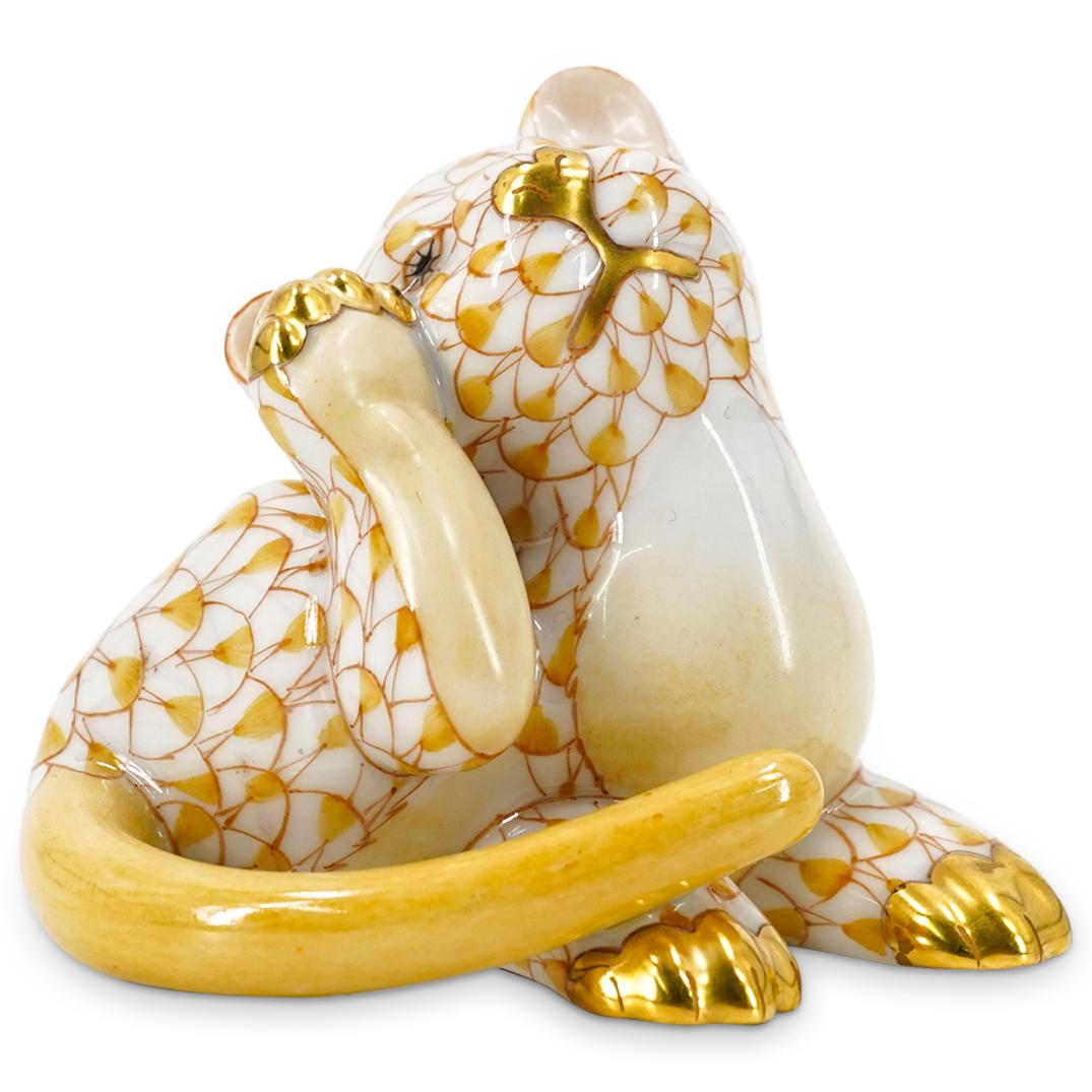 Herend Porcelain Lion Cub Fishnet Figurine (1 of 5)