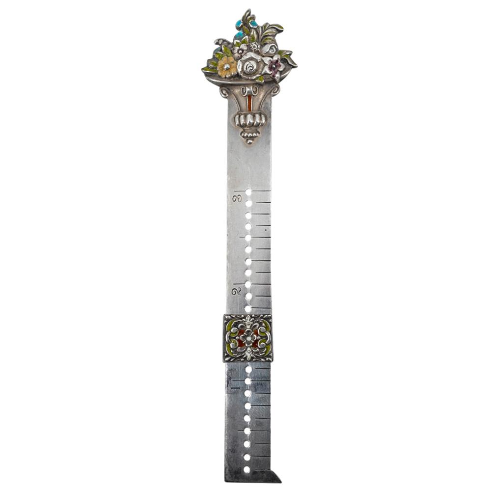 Sterling Silver Enameled Bouquet 3 Inch Calipers (1 of 4)