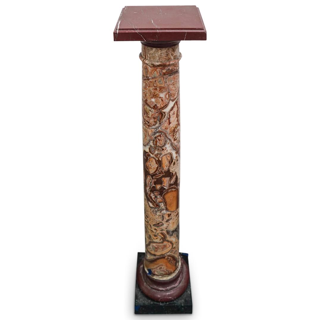 Antique Red Marble Pedestal (1 of 11)