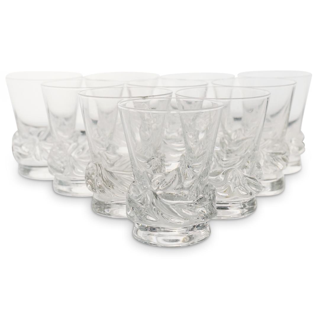 (10 Pc) Daum Crystal "Sorcy" Cordial Glasses Set (1 of 3)