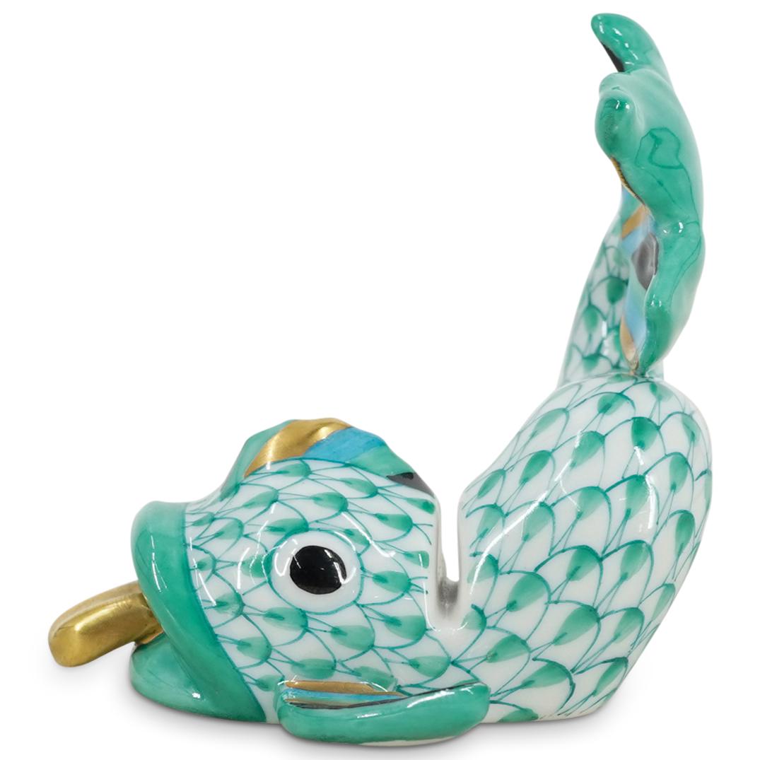 Herend Porcelain Green Fishnet Dolphin Card Holder (1 of 4)