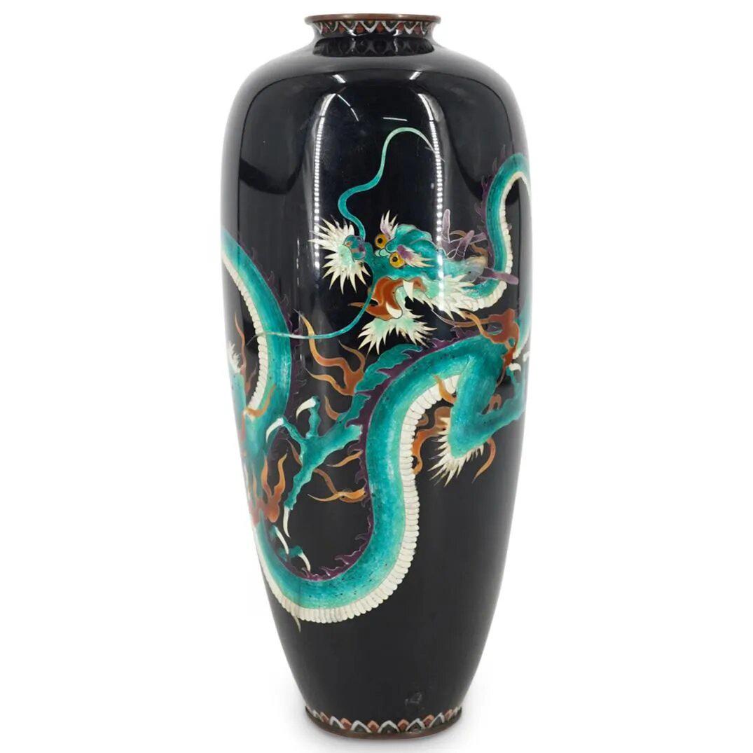 Japanese Cloisonne Dragon Vase Auction