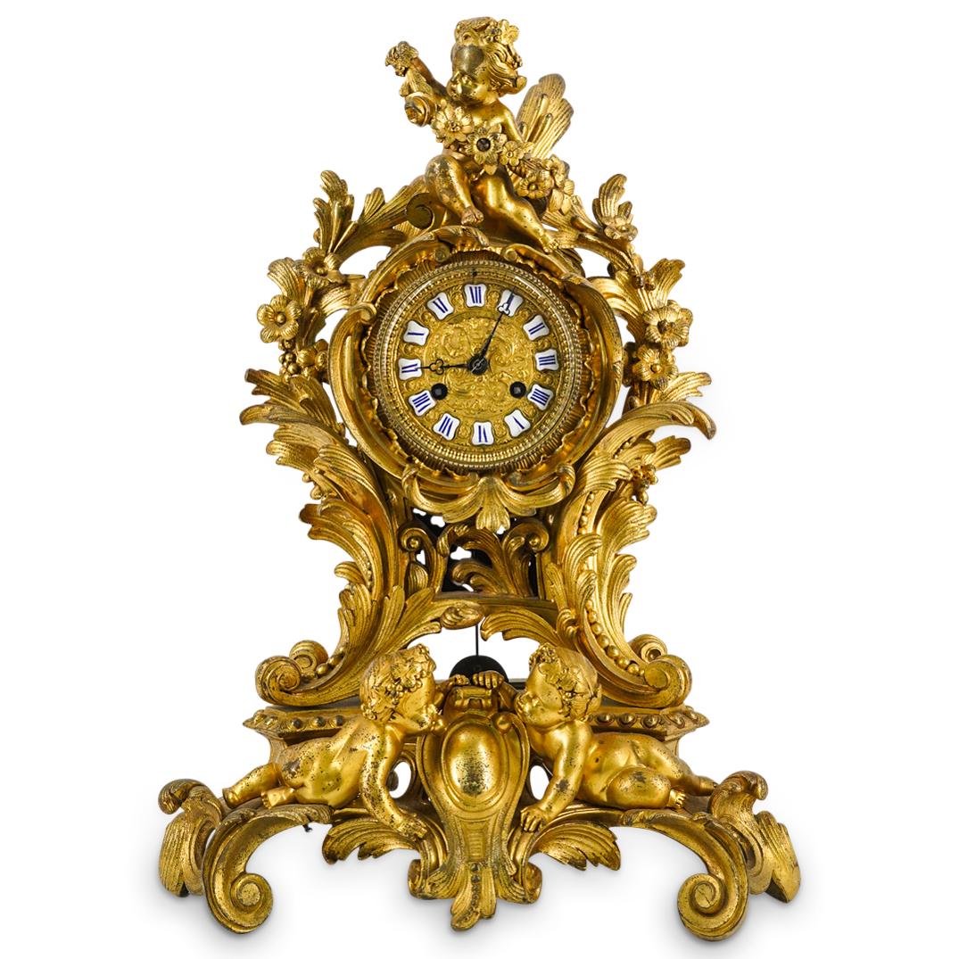 19th C. French Ringuet A Paris Gilt Bronze Mantel Clock (1 of 14)
