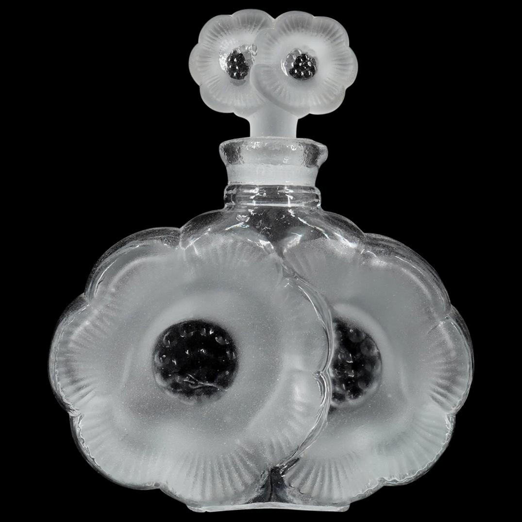 Lalique Crystal Deux Fleurs Perfume Bottle (1 of 3)