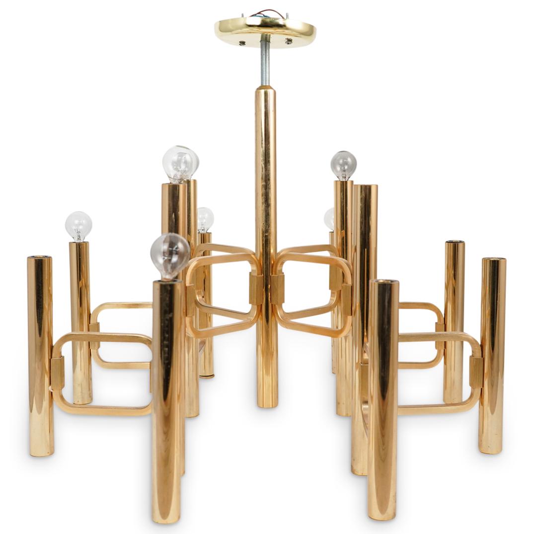 "Gaetano Sciolari" Mid Century Brass Chandelier (1 of 6)