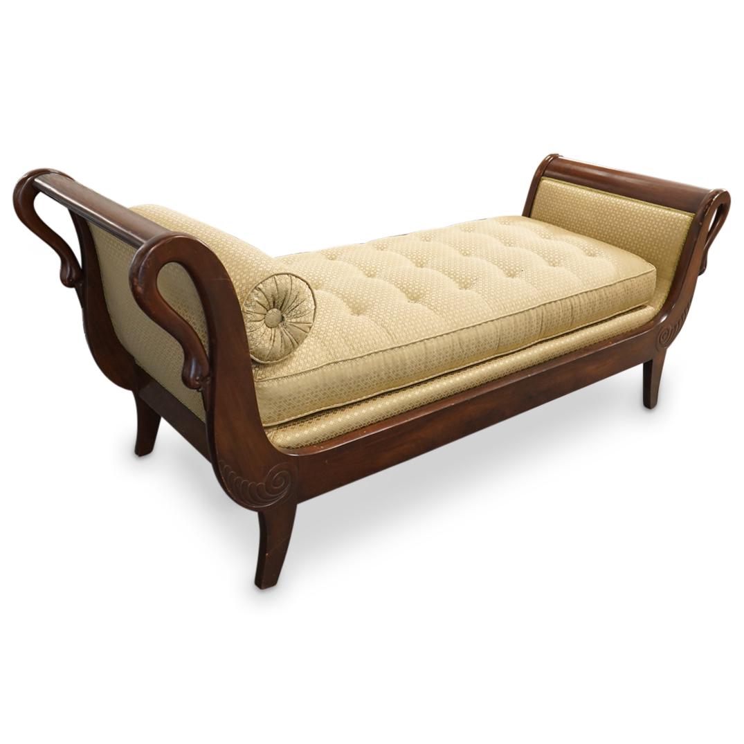 French Empire Style Mahogany Swan Form Daybed (1 of 7)