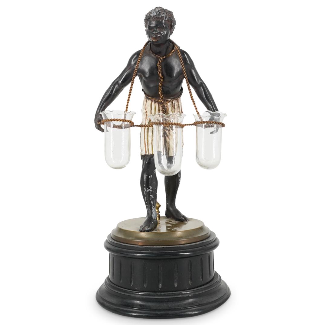 Mixed Metal Blackamoor Bud Vase Holder (1 of 6)