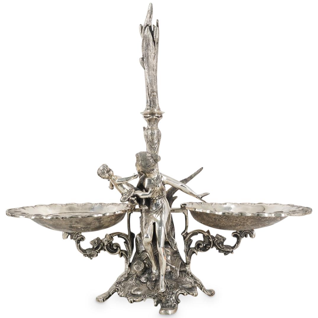Possibly WMF Art Nouveau Silver Plated Figural Epergne (1 of 9)