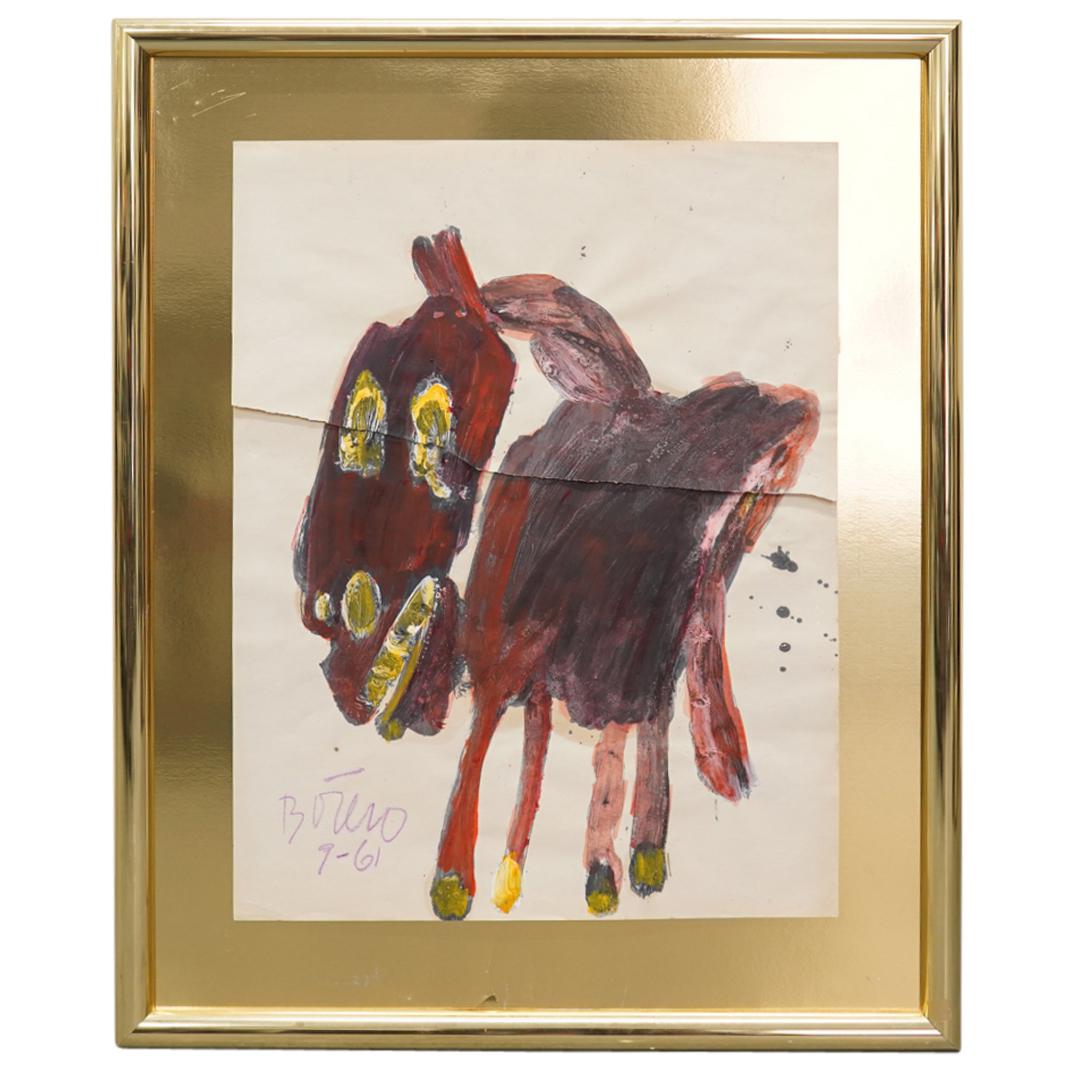 Attrib. Fernando Botero (1932) Watercolor on Paper Painting (1 of 6)