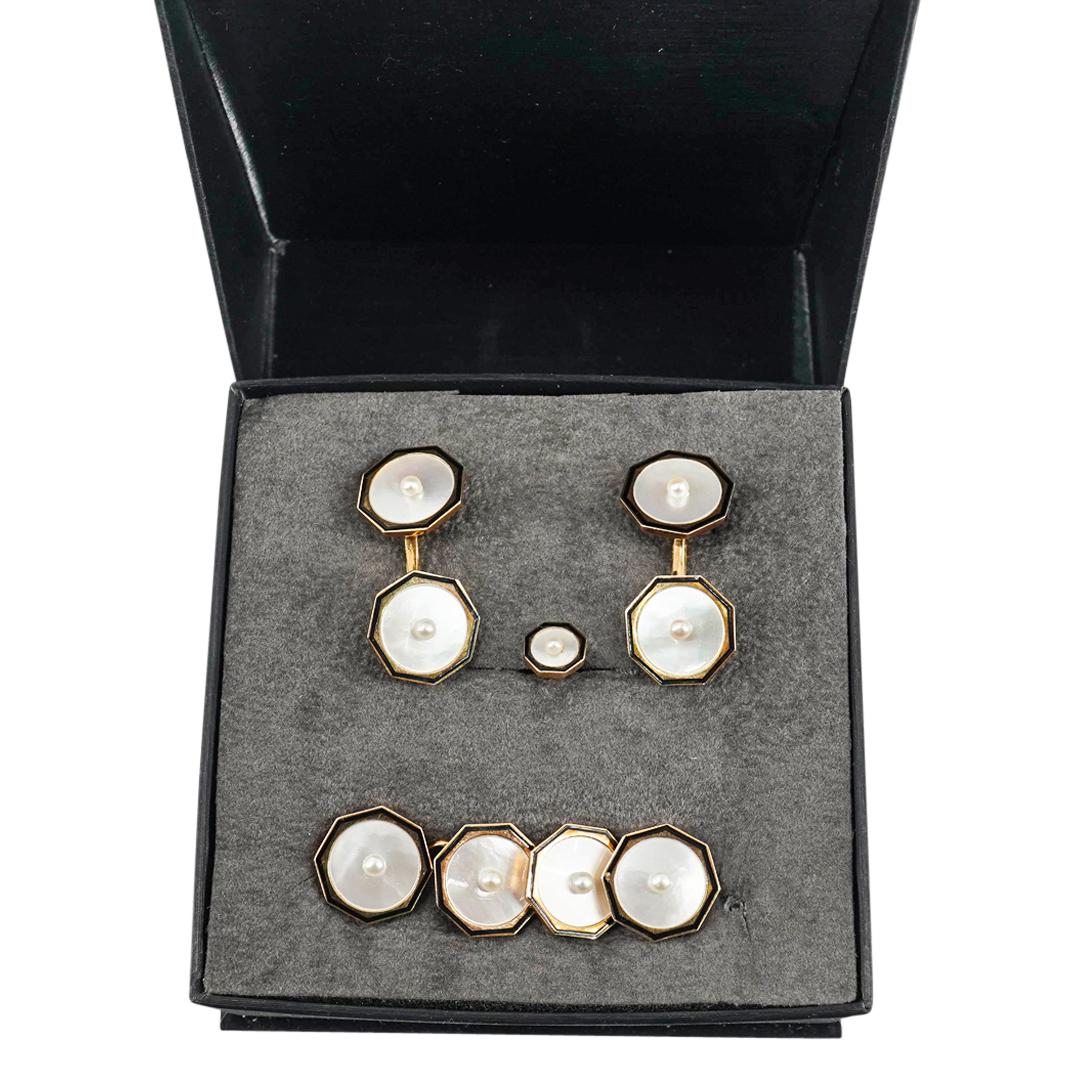 Deakin & Francis 14K Gold & Mother-Of-Pearl Cufflinks Set (1 of 10)