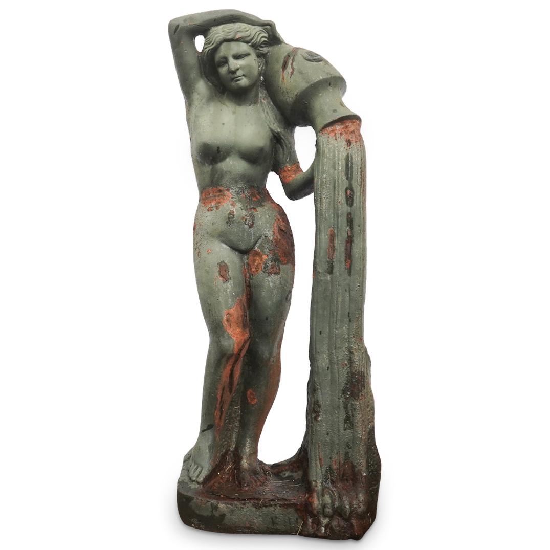 Cast Iron Women with Amphora Garden Statue (1 of 7)