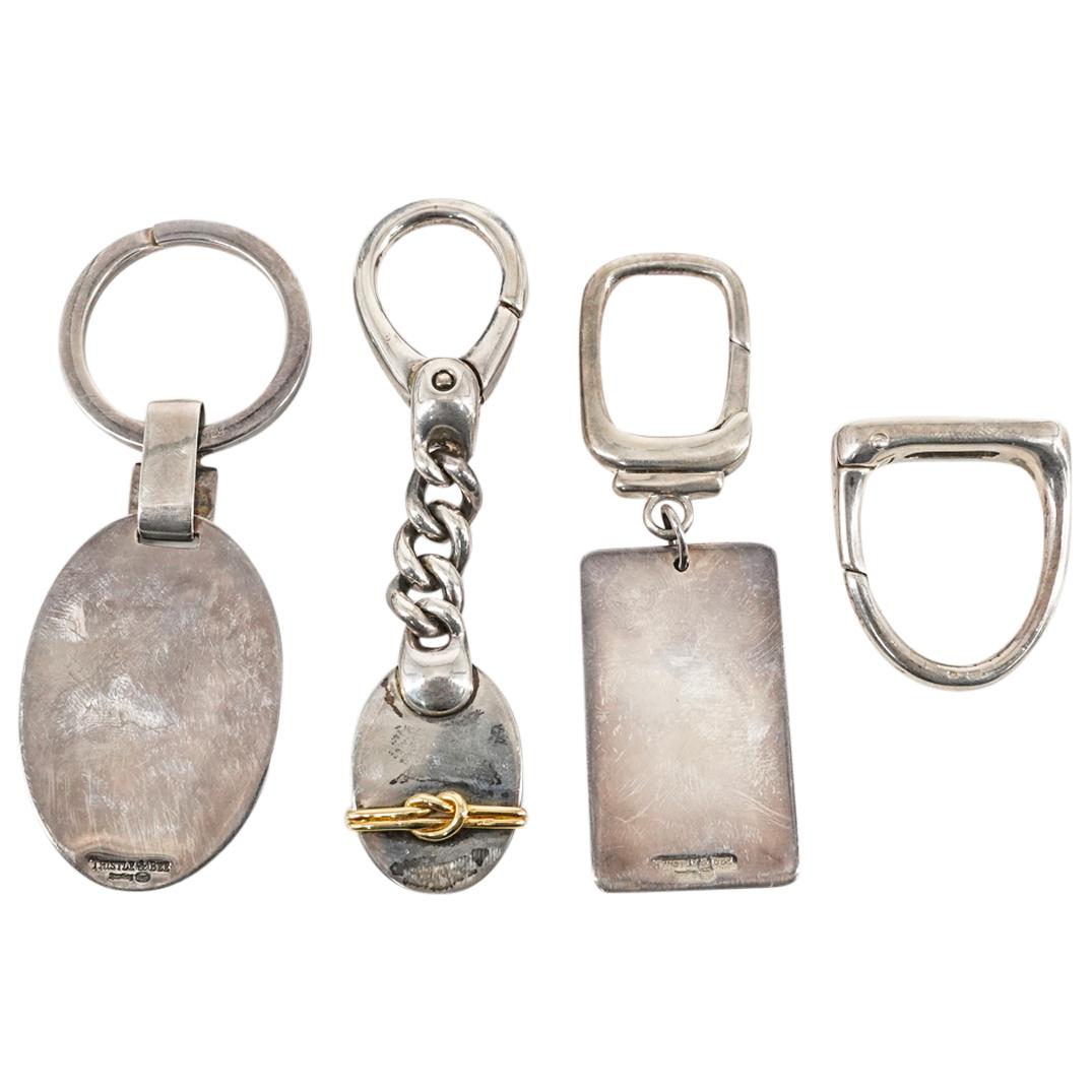 (4 Pc) Sterling Silver Keychain Assorted Grouping Set (1 of 7)