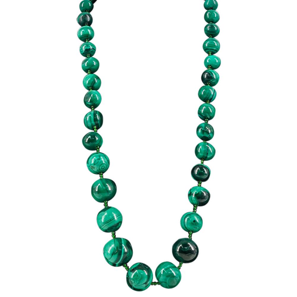Malachite Graduated Beaded Necklace (1 of 3)
