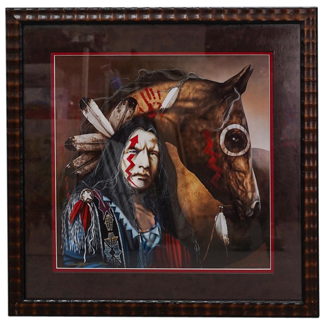 J.D. Challenger (B. 1951) "Heart Of A Warrior" Hand Signed Serigraph Poster (1 of 9)