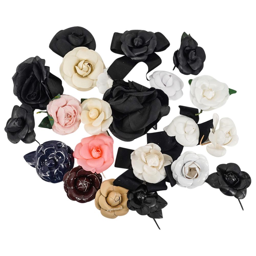 (22 Pc) Chanel Camellia Flower Brooch Pin Collection (1 of 8)