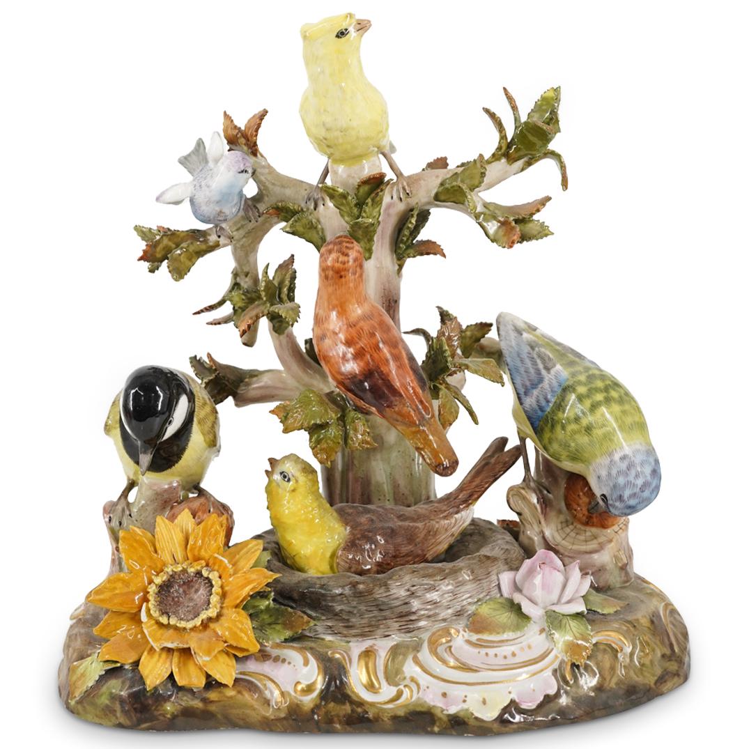Antique Dresden Carl Thieme Birds Porcelain Sculpture (1 of 10)