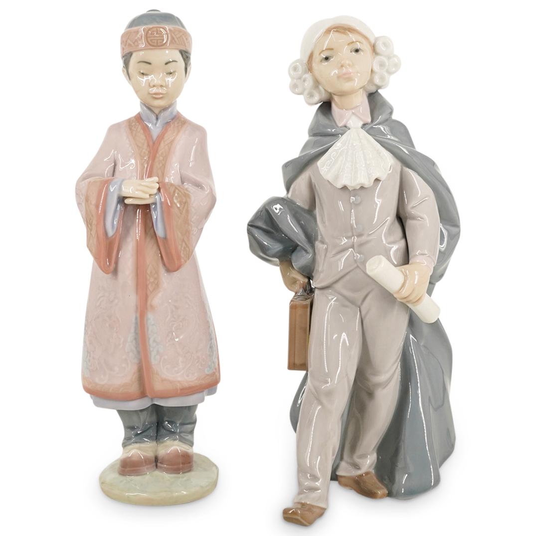 (2 Pc) Lladro Porcelain Figurines Grouping Set (1 of 5)