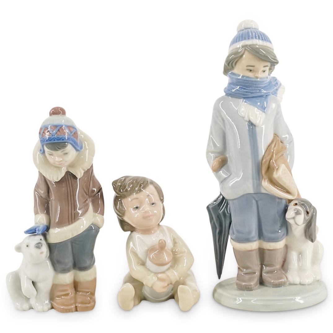 (3 Pc) Lladro Porcelain Figurines Grouping Set (1 of 13)