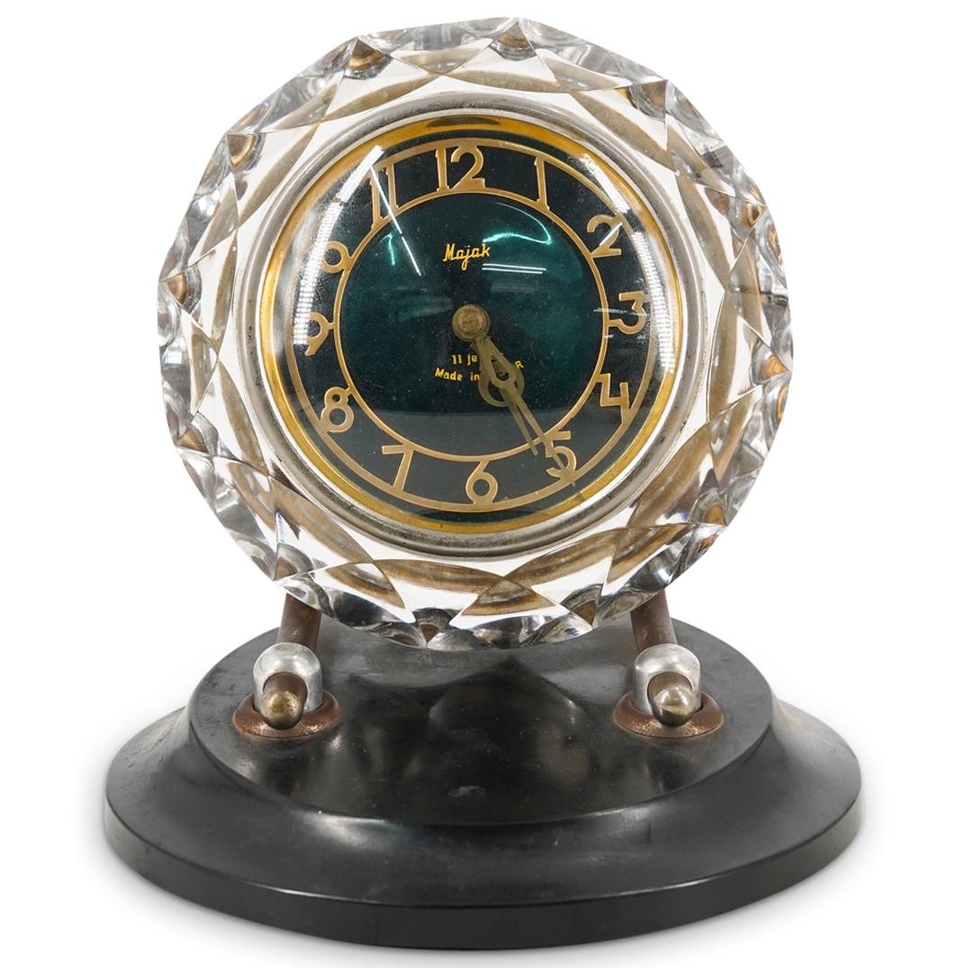 Vintage Majak "11 Jewels" Mechanical Desk Clock (1 of 6)