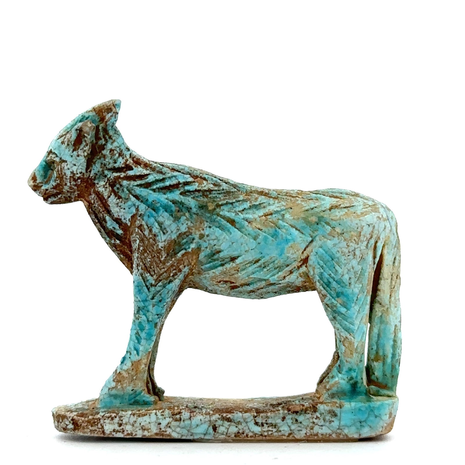 Ancient Egyptian Faience Figure of Dog (1 of 4)