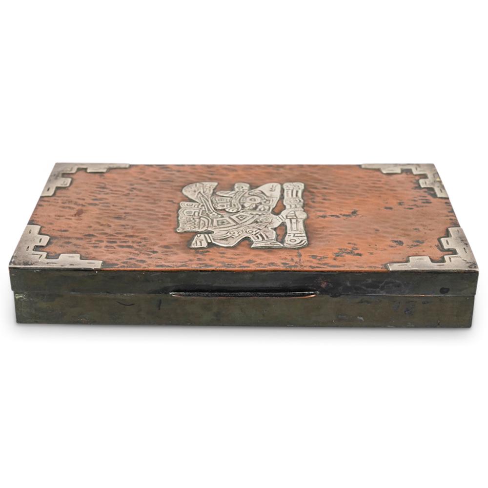 Vichy Peruvian Sterling Silver On Copper Trinket Box (1 of 5)
