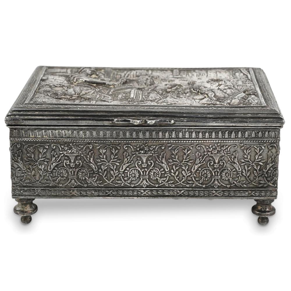Antique Silver Plated Trinket Box (1 of 7)