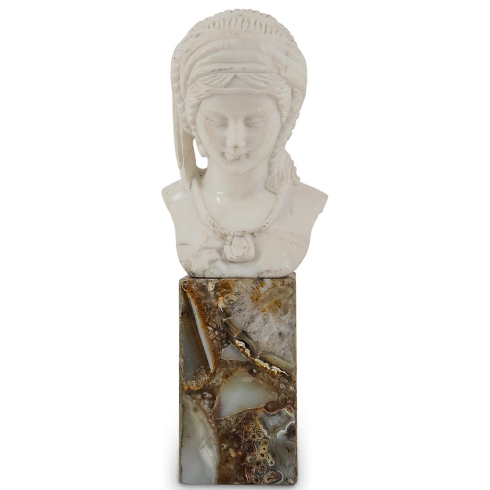 Theodora Greek Revival Carved Marble Bust Sculpture (1 of 6)