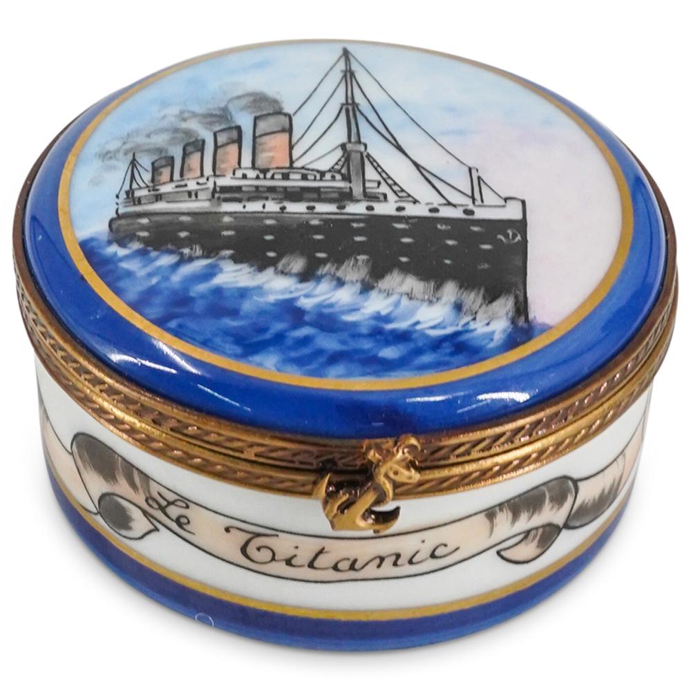 La Gloriette Limoges Porcelain "Titanic" Trinket Box (1 of 7)