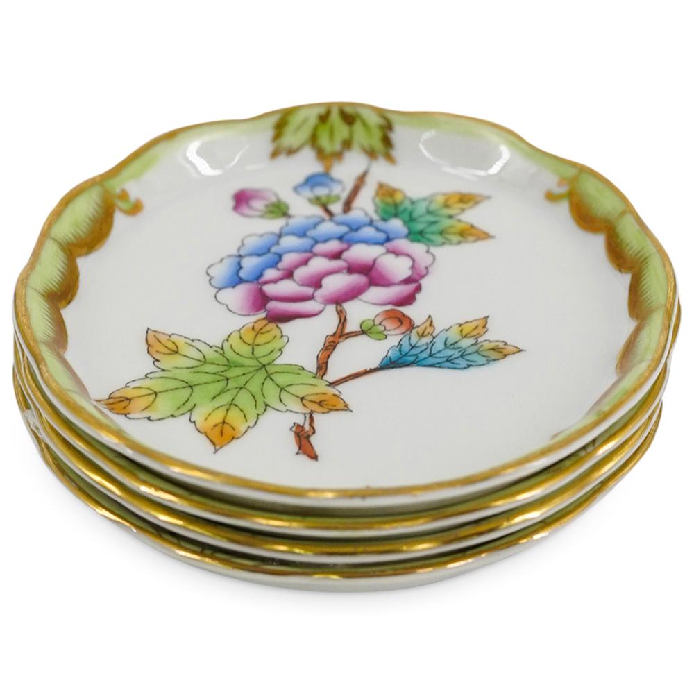 (4 Pc) Herend Porcelain "Queen Victoria" Coasters Set (1 of 4)