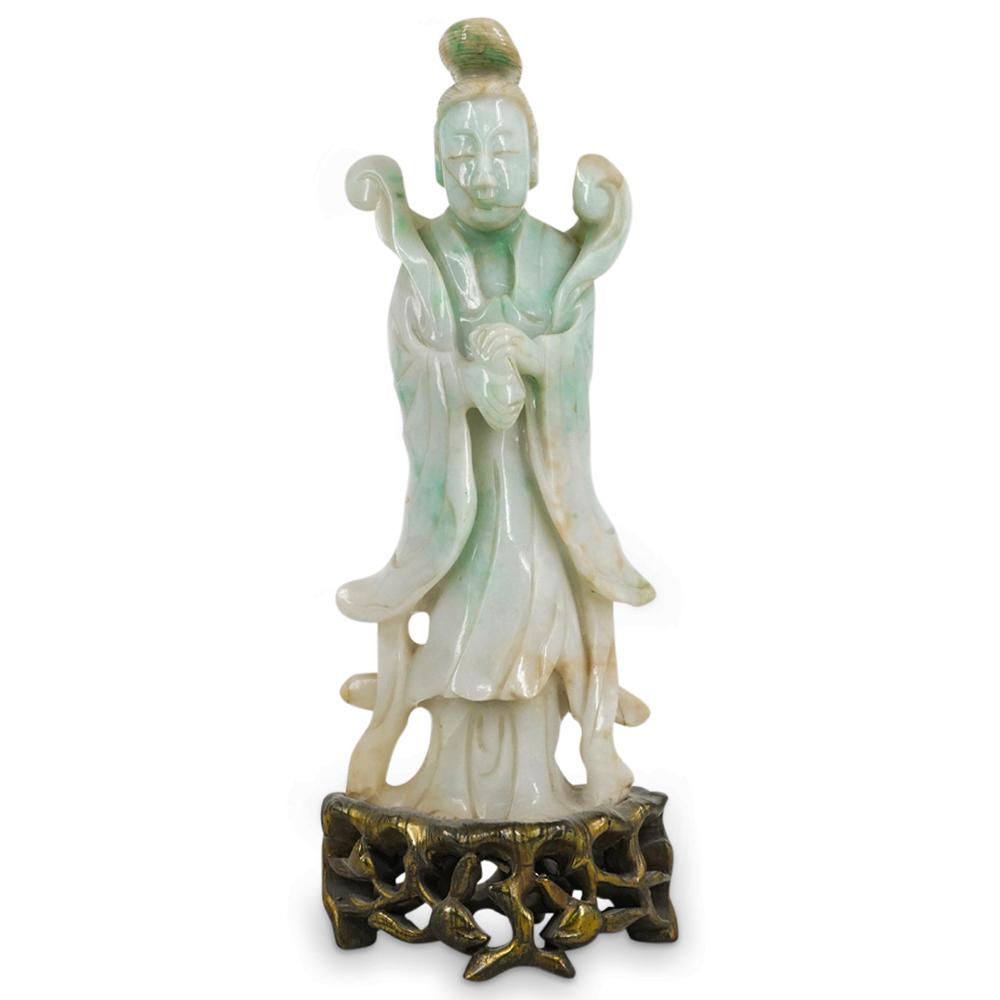 Chinese Jadeite Carved Guanyin Figurine (1 of 5)