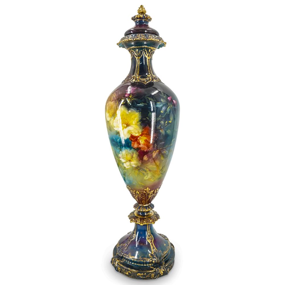 Large Royal Bonn Lidded Polychrome Porcelain Urn (1 of 15)
