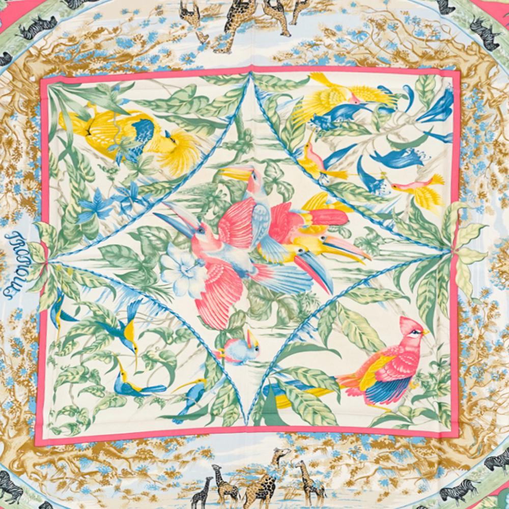 Hermes "Tropiques" Silk Scarf (1 of 9)