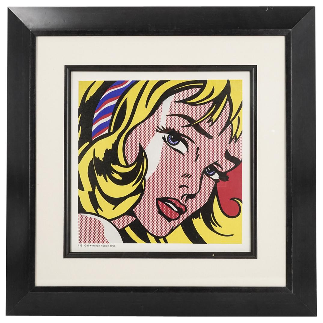 Roy Lichtenstein (1923-1997) "Girl With Hair Ribbon" Offset Lithograph (1 of 3)