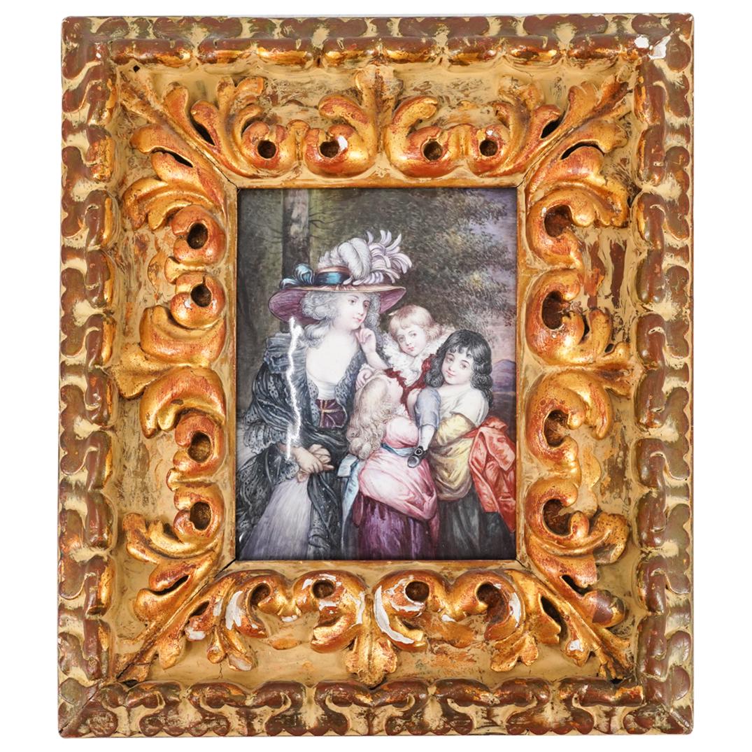 Antique Enamel Over Copper Plaque (1 of 3)