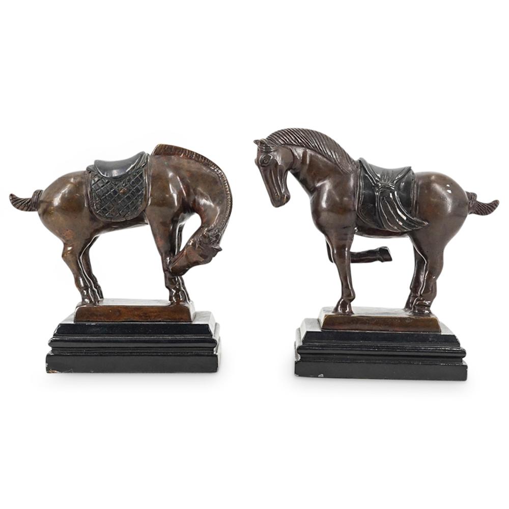 Pair Of Chinese Tang Style Bronze Horses (1 of 12)