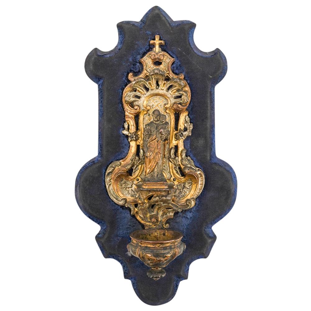 Antique Italian Saint Joseph With Child Holy Water Font (1 of 4)