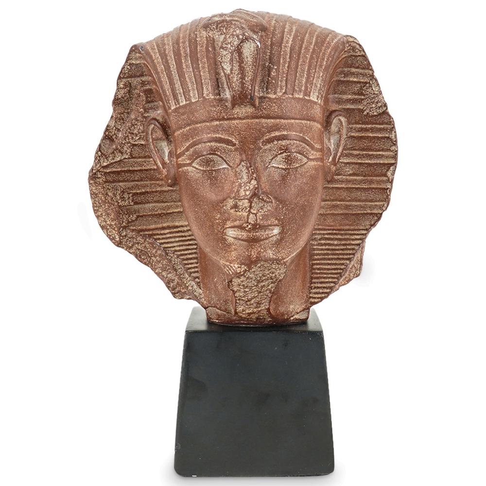 Egyptian Museum replica statue depicting the bust of a pharaoh (1 of 5)