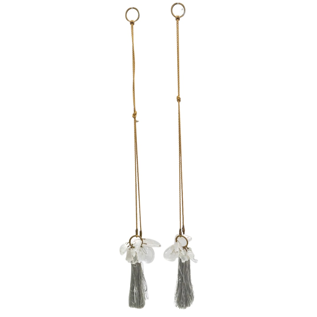 Pair of Rock Crystal Carved Curtain Accents (1 of 7)